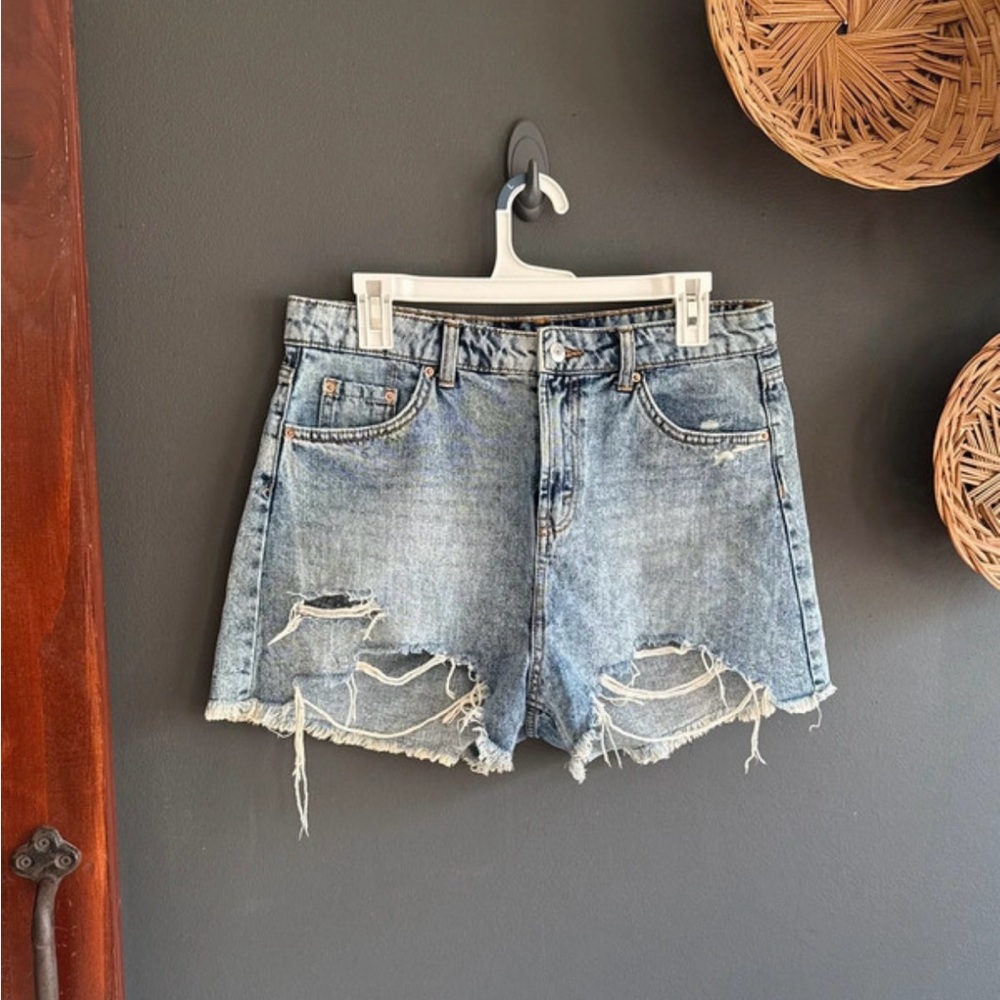 Wild Fable Blue Distressed Jean Shorts